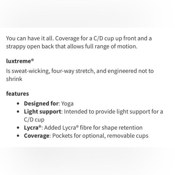 New Lululemon Free To Be Serene Bra *Light Support, C/D Cup *Lavender Dew💜 - Picture 8 of 9